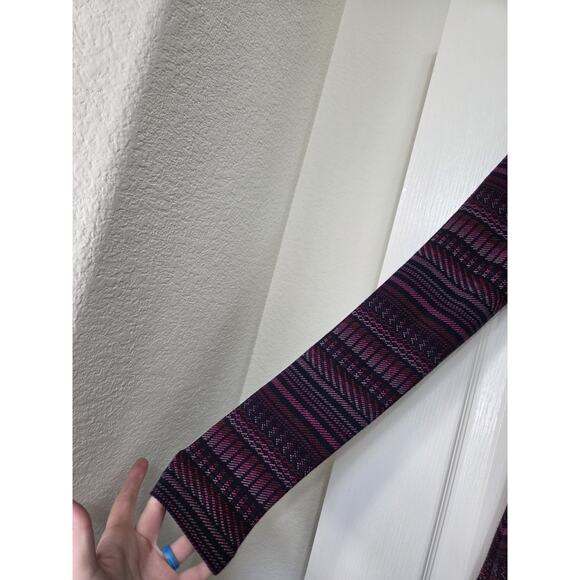 Amanda Uprichard Paxton Juniper Stripe Purple Plunge V-Neck Mini Knit Dress, XS - Picture 5 of 12